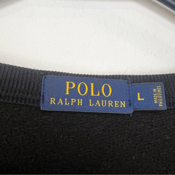 Washed black Polo Ralph Lauren pullover sweater, size large - Picture 4 of 5